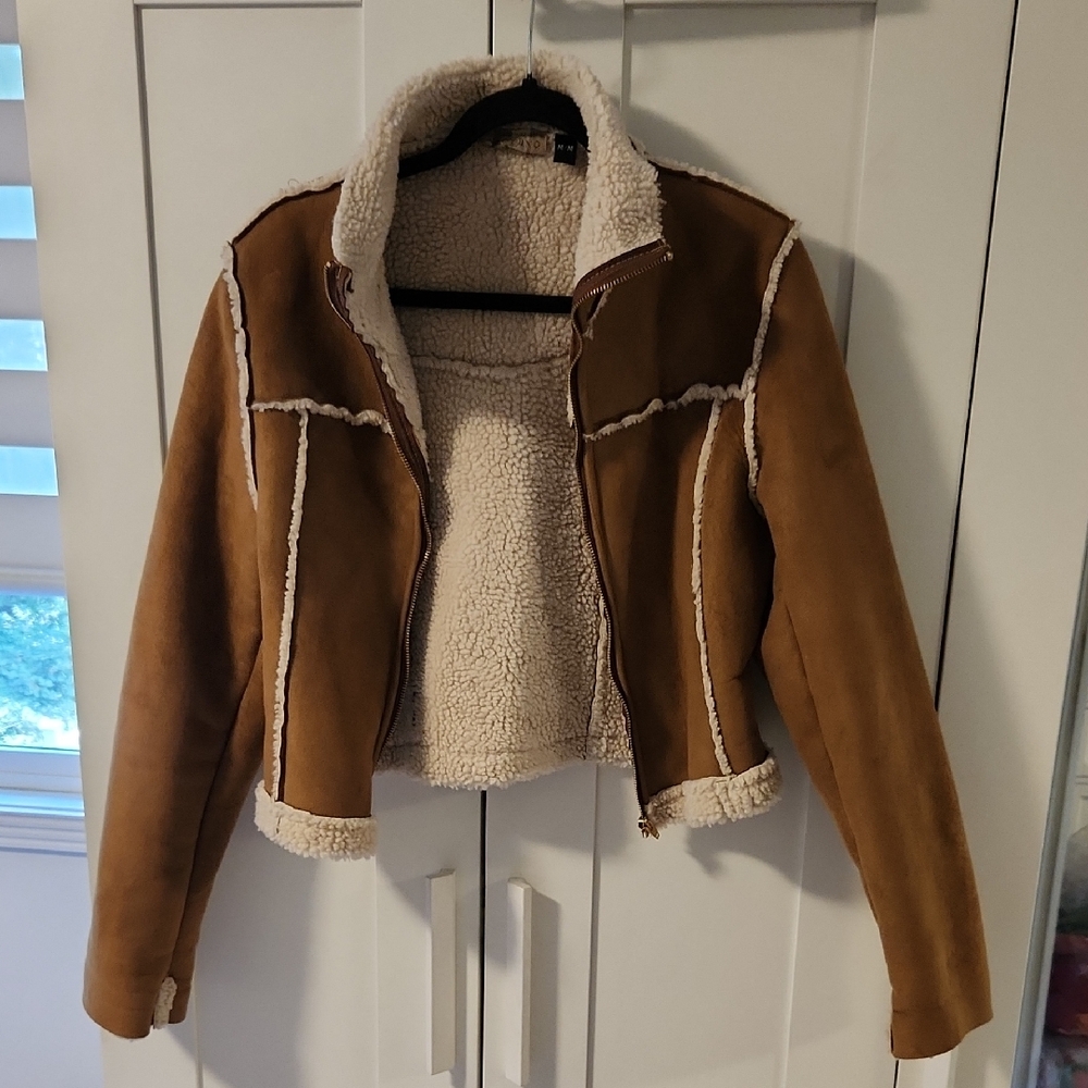 Women's Brown Shearling Jacket